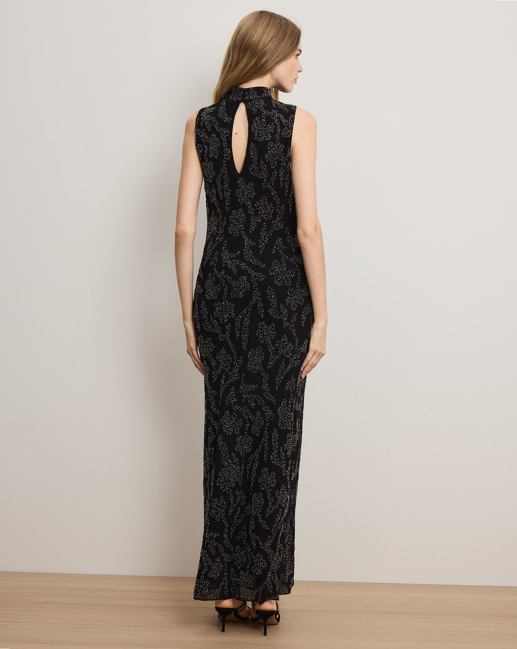 Veronica Beard Sylven Beaded Maxi Dress - Black
