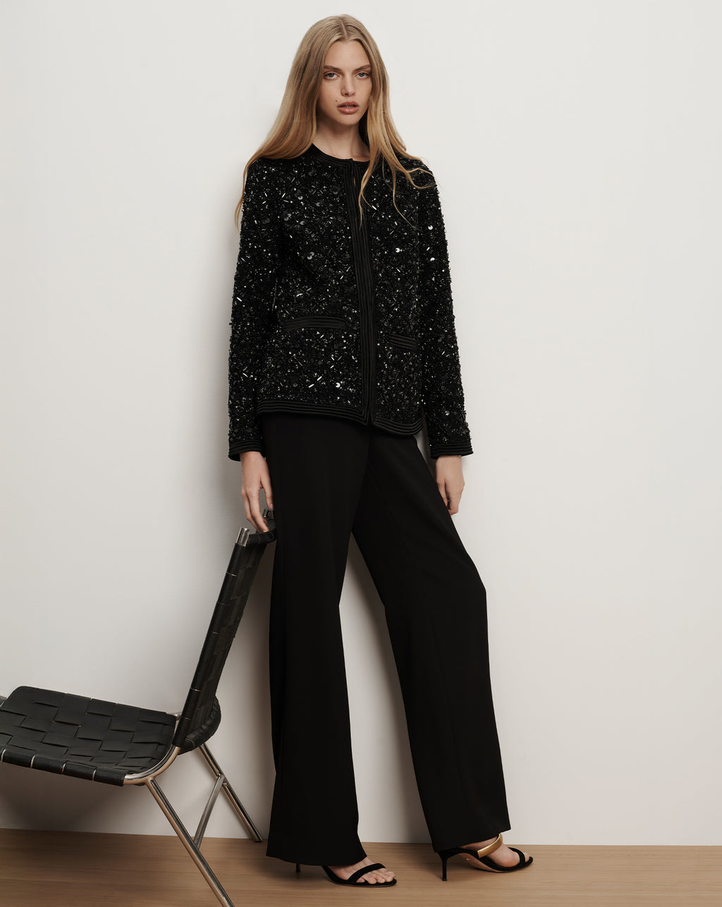 Veronica Beard Rosine Embellished Jacket - Black