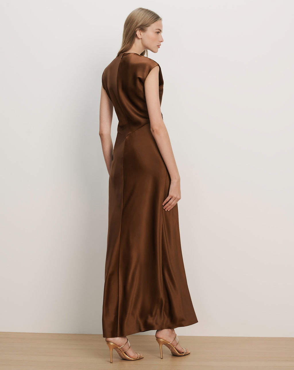 Veronica Beard Nelzy Silk Maxi Dress - Walnut