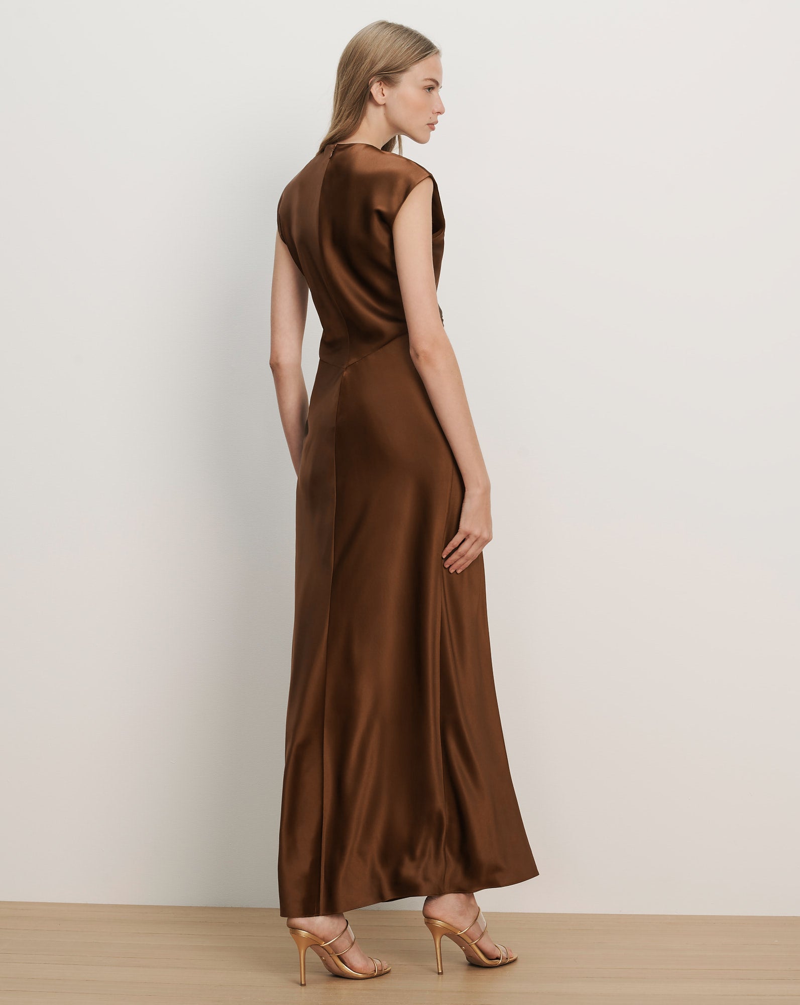 Veronica Beard Nelzy Silk Maxi Dress - Walnut