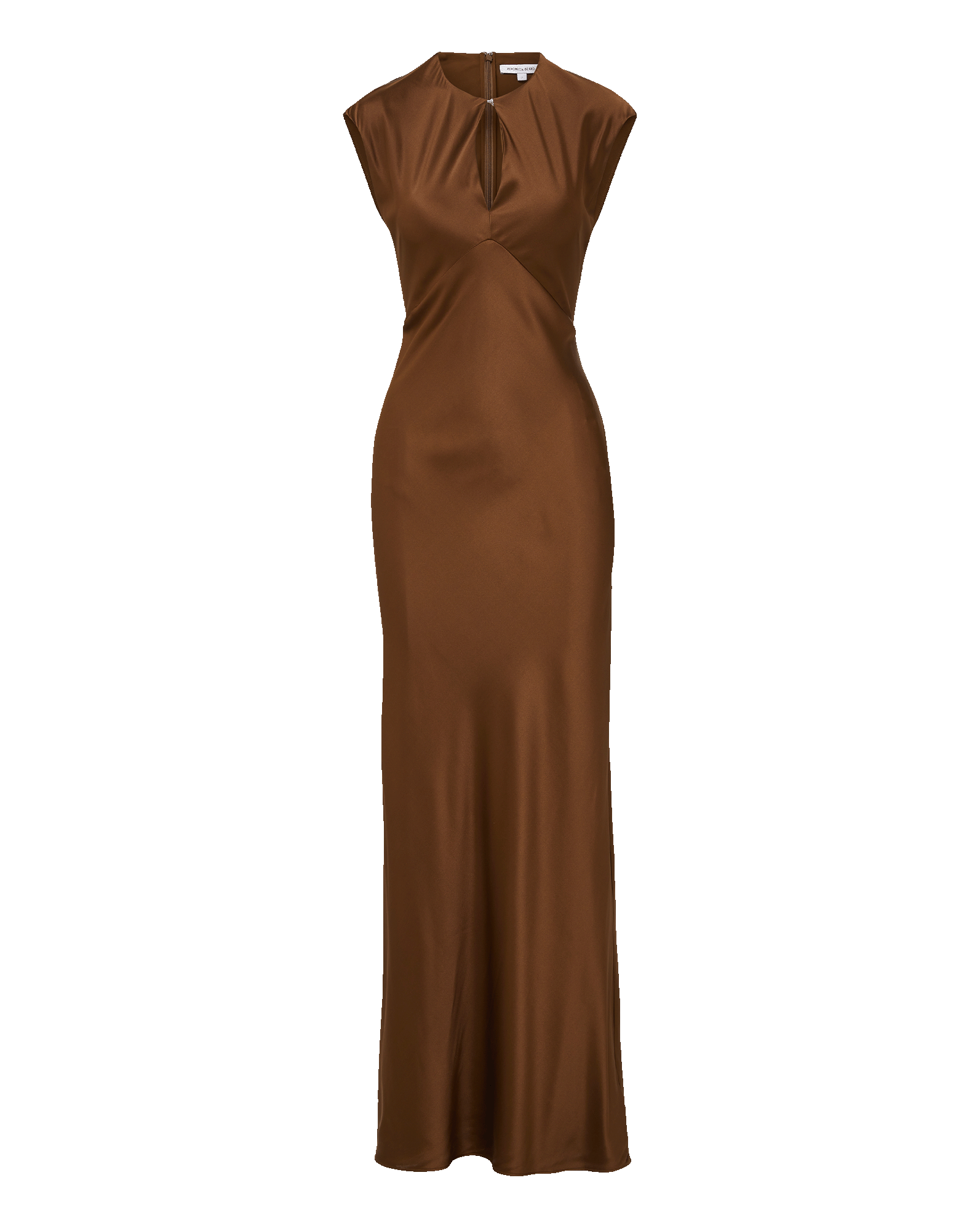 Veronica Beard Nelzy Silk Maxi Dress - Walnut