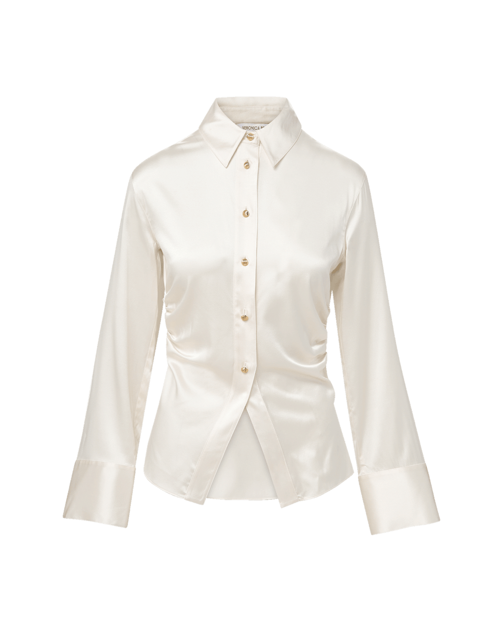 Veronica Beard Shiona Stretch-Silk Blouse - Dove White