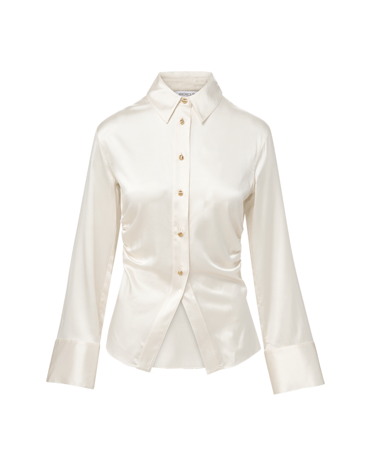 Veronica Beard Shiona Stretch-Silk Blouse - Dove White