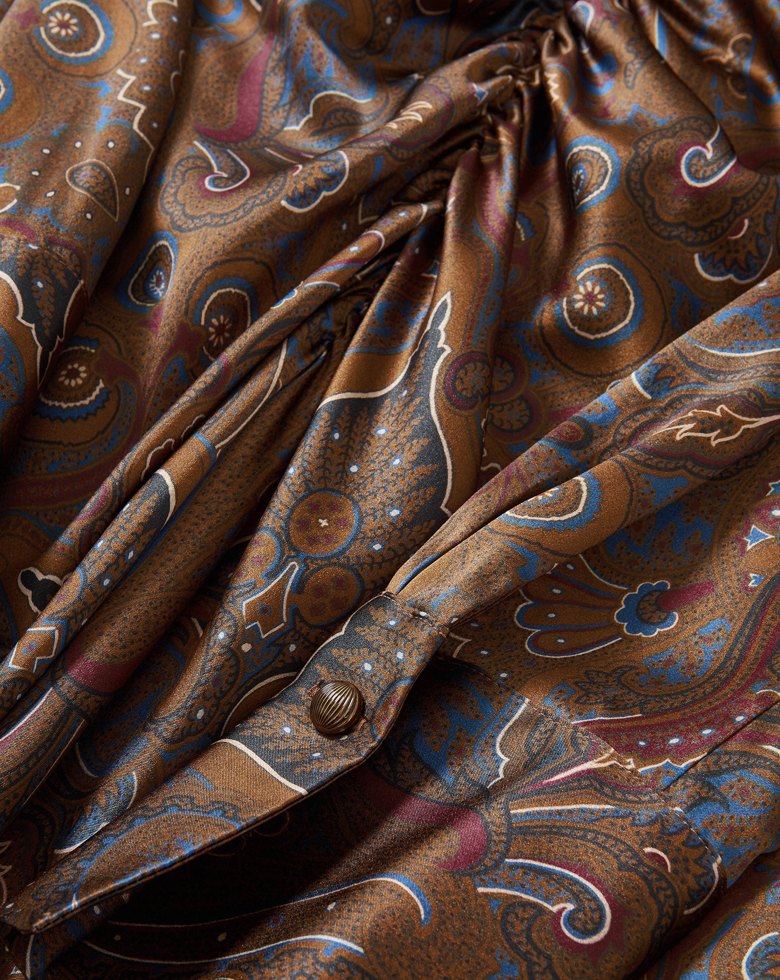 Veronica Beard Irma Stretch-Silk Midi Dress - Walnut Multi