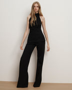 Veronica Beard Kalinda Wide-Leg Ponte Pant - Black
