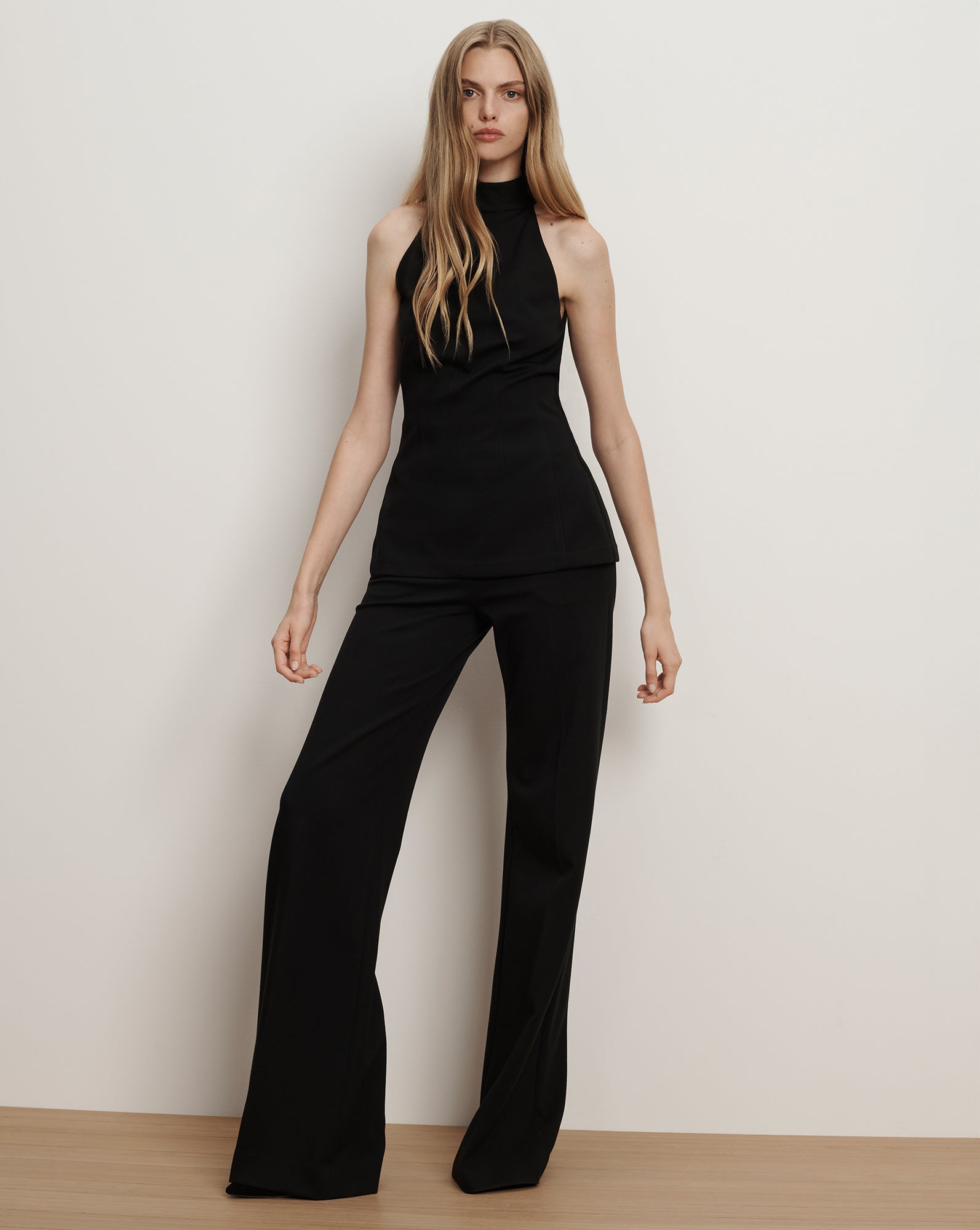 Veronica Beard Kalinda Wide-Leg Ponte Pant - Black