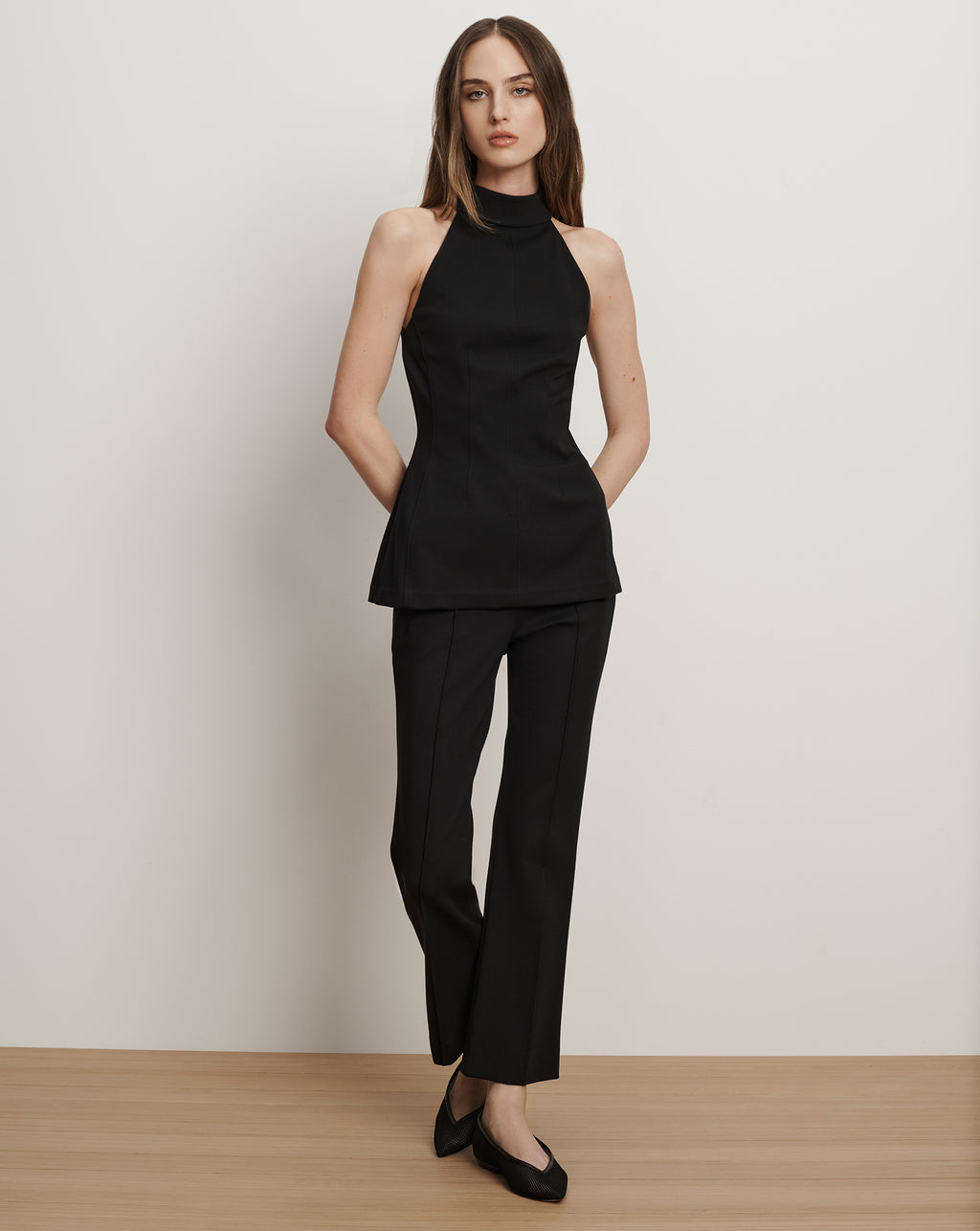 Veronica Beard Kean Slim-Leg Pant - Black