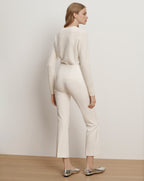 Veronica Beard Kean Slim-Leg Pant - Dove White
