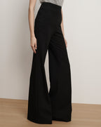 Veronica Beard Kalinda Wide-Leg Ponte Pant - Black