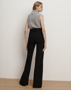 Veronica Beard Kalinda Wide-Leg Ponte Pant - Black