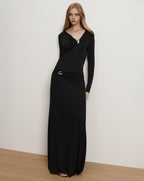 Veronica Beard Viela O-Ring Maxi Dress - Black