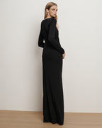 Veronica Beard Viela O-Ring Maxi Dress - Black