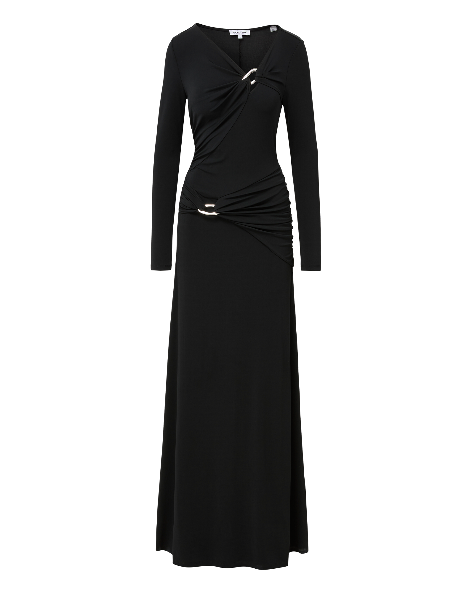 Veronica Beard Viela O-Ring Maxi Dress Black