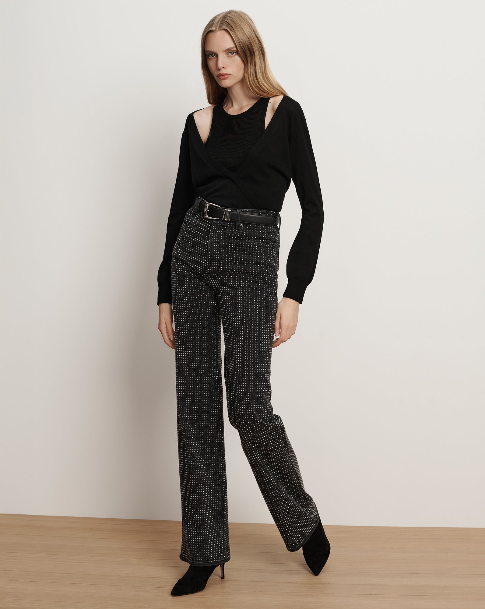 Veronica Beard Lolasee Merino Wool Pullover - Black