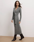 Veronica Beard Salomez Wrap Midi Dress - Medium Heather Grey