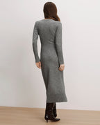 Veronica Beard Salomez Wrap Midi Dress - Medium Heather Grey