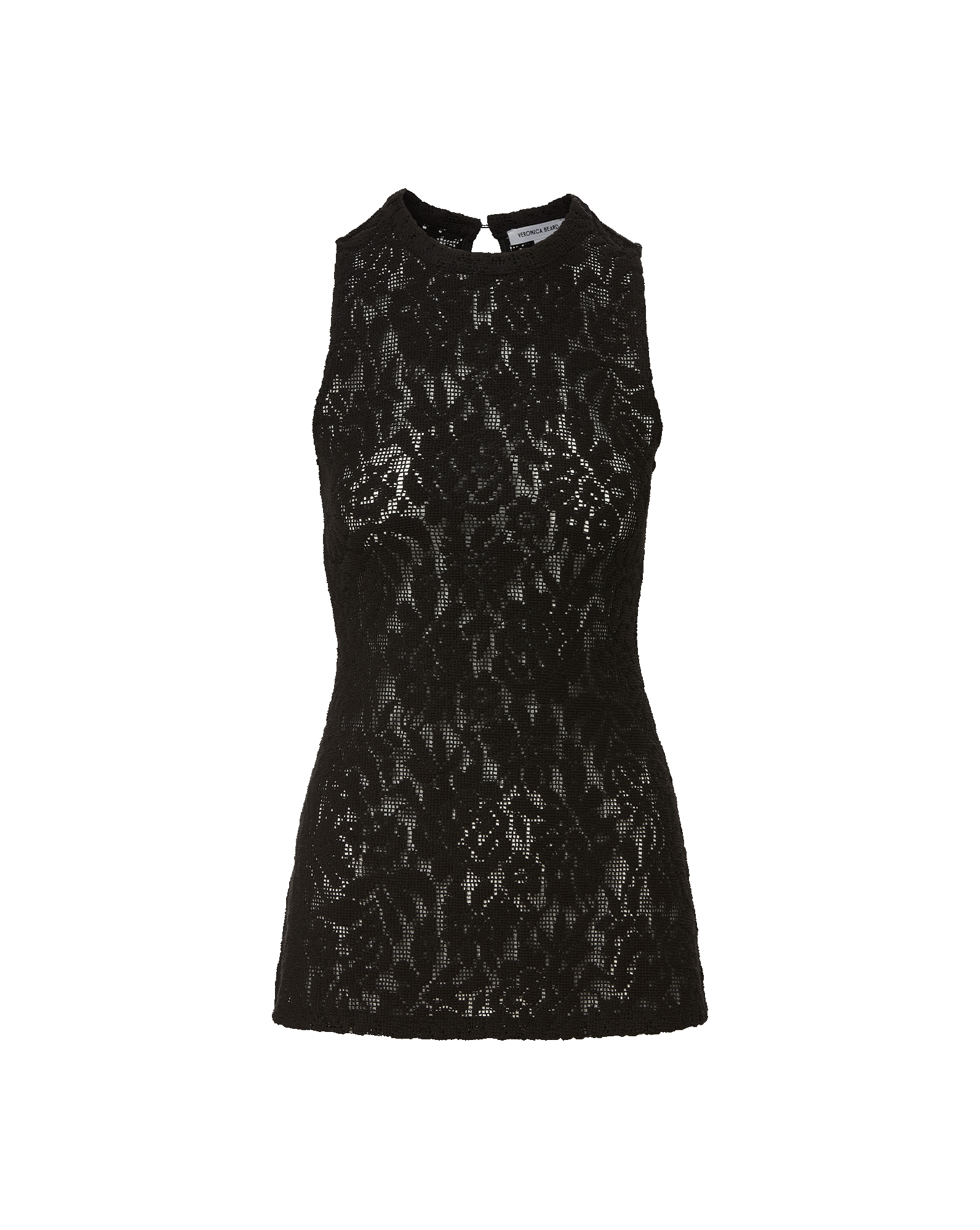 Veronica Beard Serenka Lace Tank Top Black