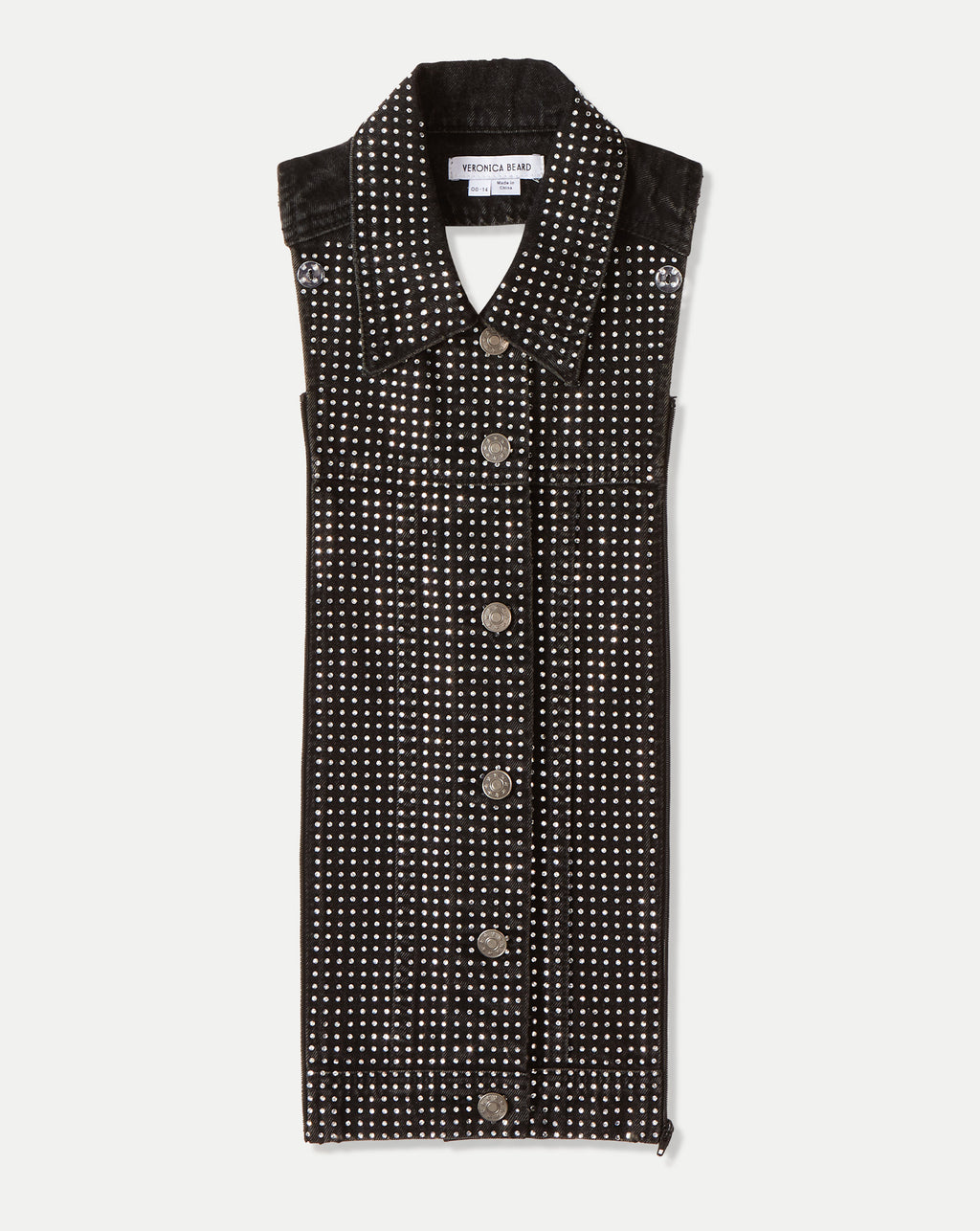 Veronica Beard Slate Embellished Dickey - Washed Onyx