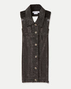 Veronica Beard Slate Embellished Dickey - Washed Onyx