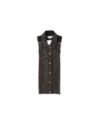 Veronica Beard Slate Embellished Dickey Washed Onyx