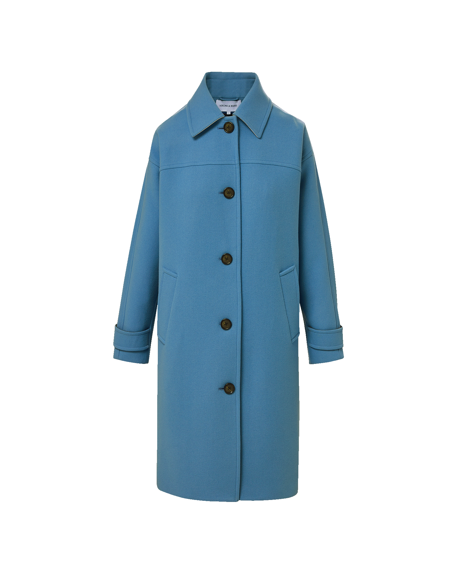 Veronica Beard Laurent Cocoon Dickey Coat Blue Jasper