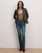 Veronica Beard Tyra Plaid Dickey Jacket - Charcoal Multi