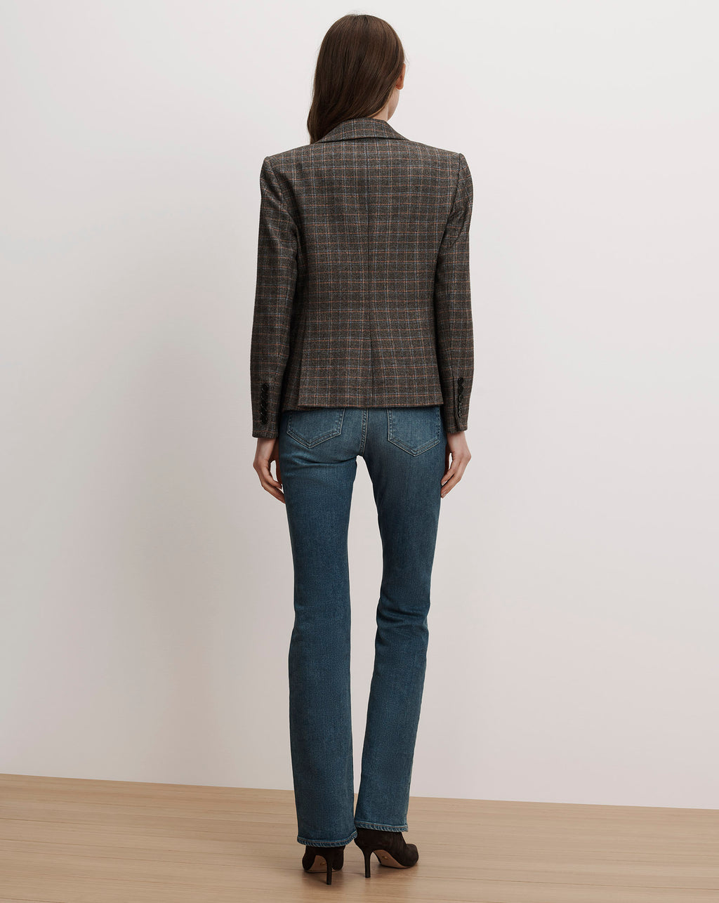 Veronica Beard Tyra Plaid Dickey Jacket - Charcoal Multi