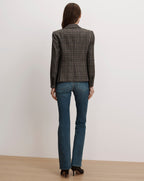 Veronica Beard Tyra Plaid Dickey Jacket - Charcoal Multi