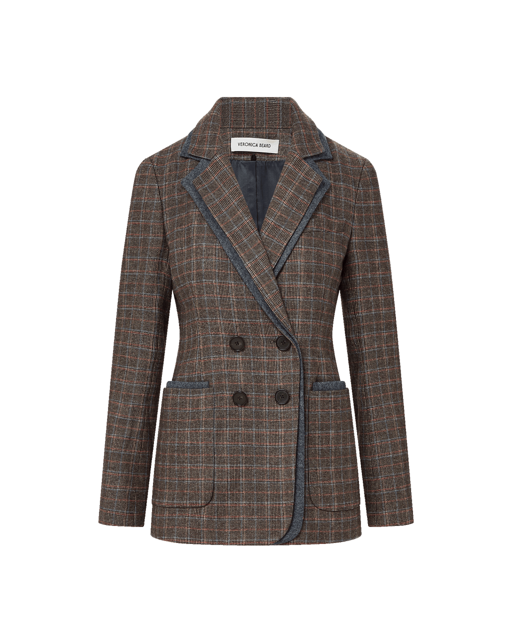 Veronica Beard Hedi Plaid Dickey Jacket - Charcoal Multi