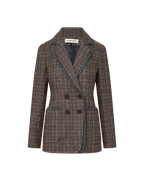 Veronica Beard Hedi Plaid Dickey Jacket - Charcoal Multi