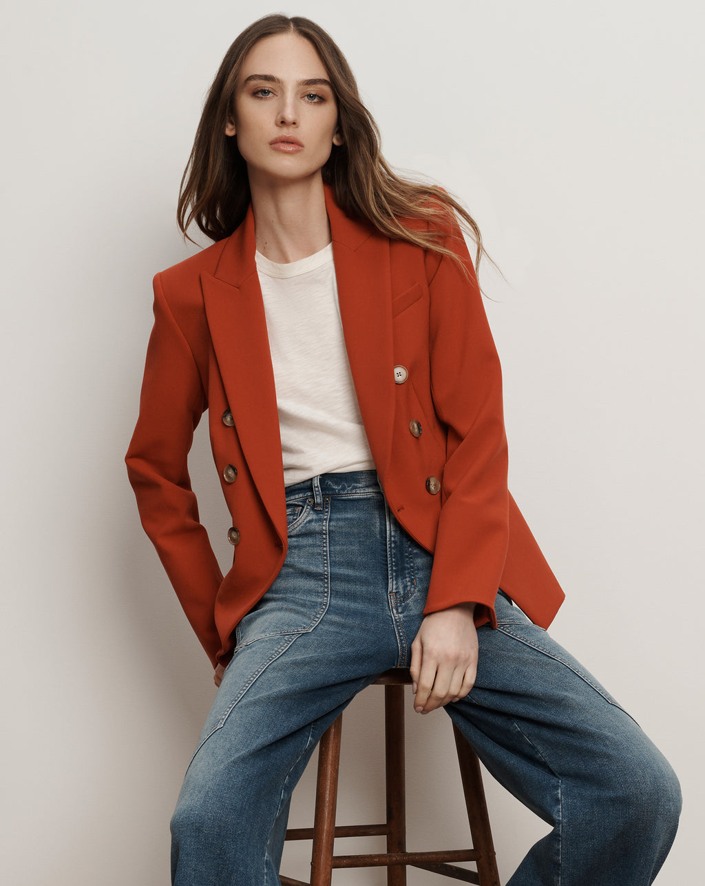 Veronica Beard Miller Dickey Jacket - Carnelian Red