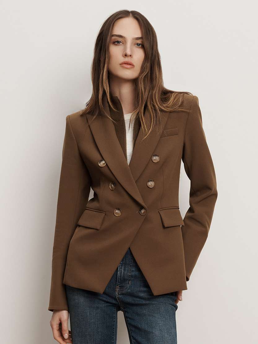 Veronica Beard Miller Dickey Jacket - Walnut
