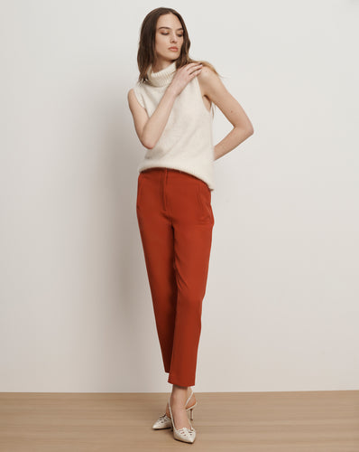 Veronica Beard Stila Slim Pant - Carnelian Red