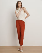 Veronica Beard Stila Slim Pant - Carnelian Red