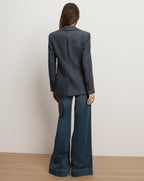 Veronica Beard Vega Wool Dickey Jacket - Blue Melange
