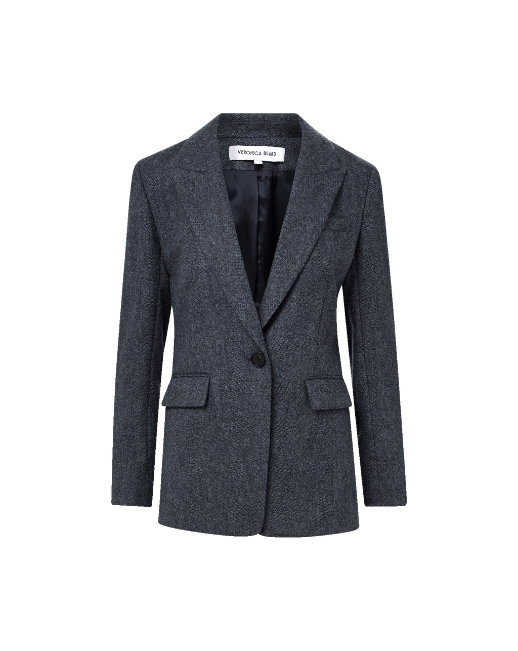 Veronica Beard Vega Wool Dickey Jacket - Blue Melange