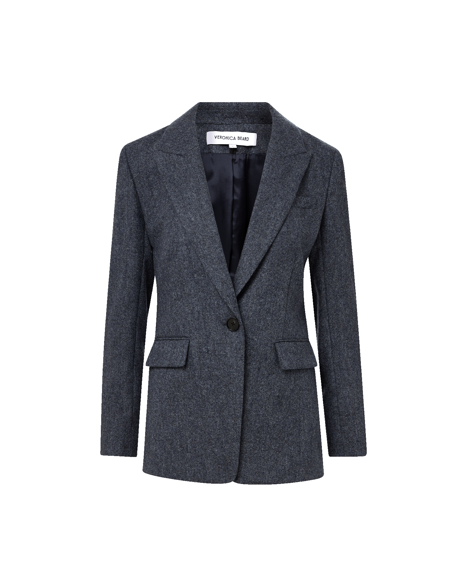Veronica Beard Vega Wool Dickey Jacket - Blue Melange