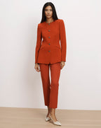 Veronica Beard Stila Slim Pant - Carnelian Red