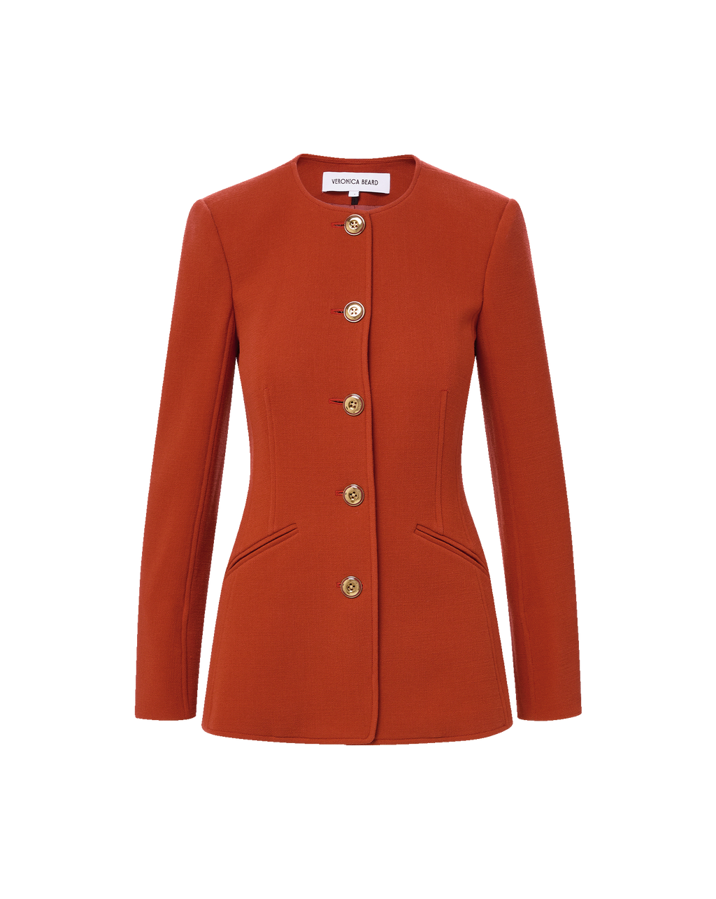 Veronica Beard Jessup Tailored Jacket - Carnelian Red
