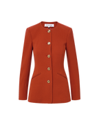 Veronica Beard Jessup Tailored Jacket - Carnelian Red