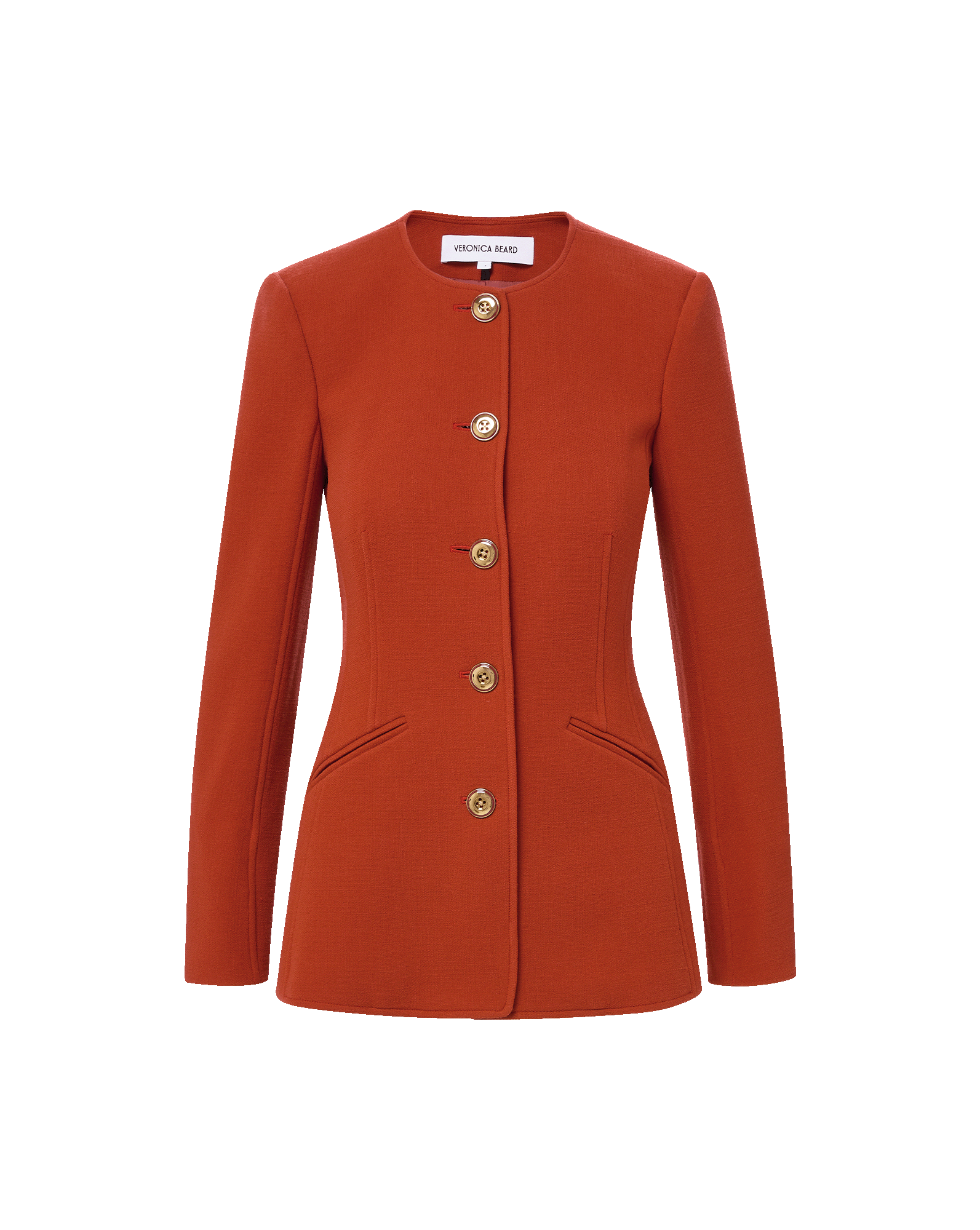 Veronica Beard Jessup Tailored Jacket - Carnelian Red