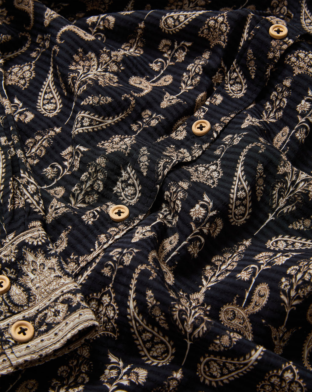 Veronica Beard Lloyd Paisley Button-Down Shirt - Black Multi