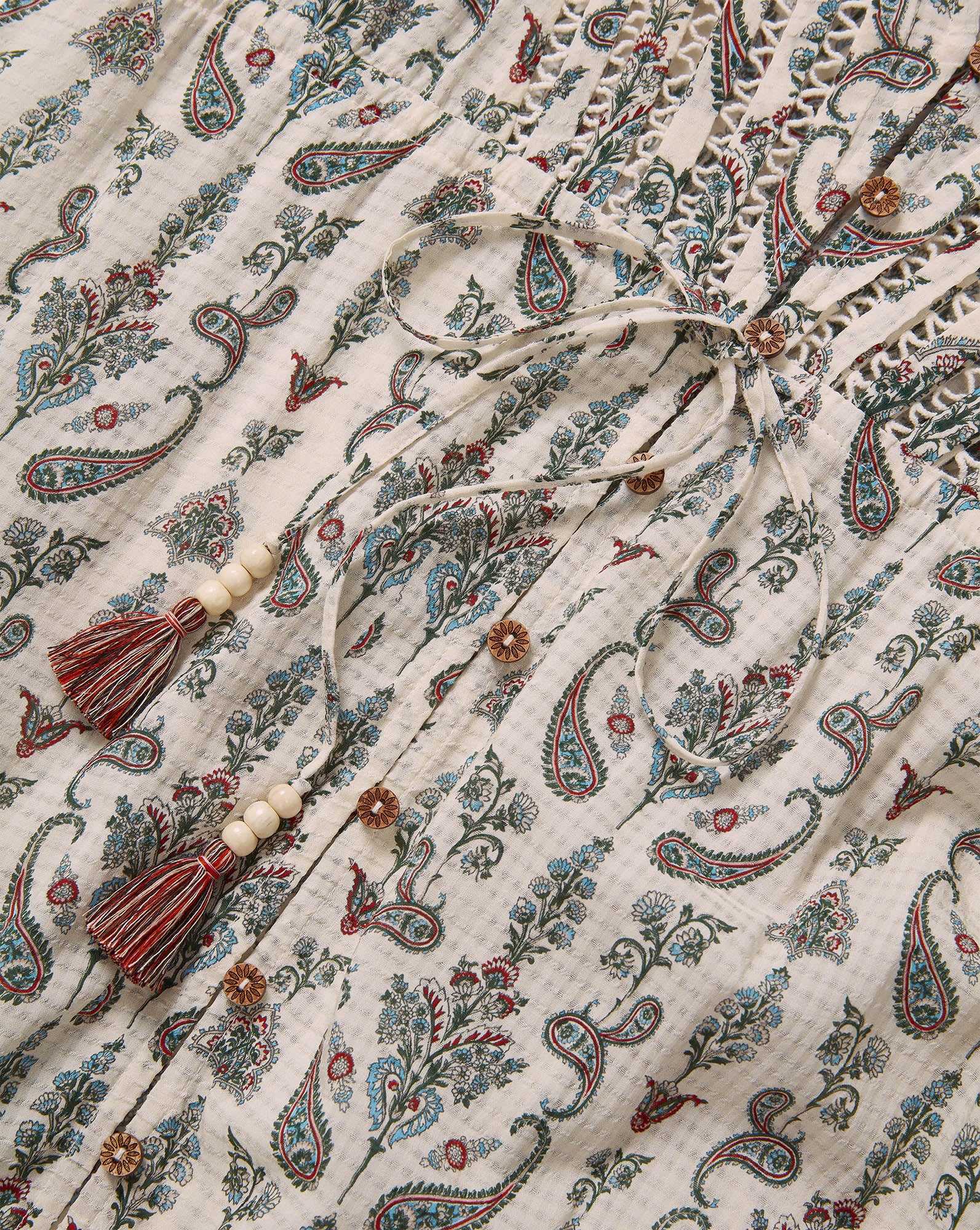 Veronica Beard Vani Paisley Midi Dress - Ecru Multi