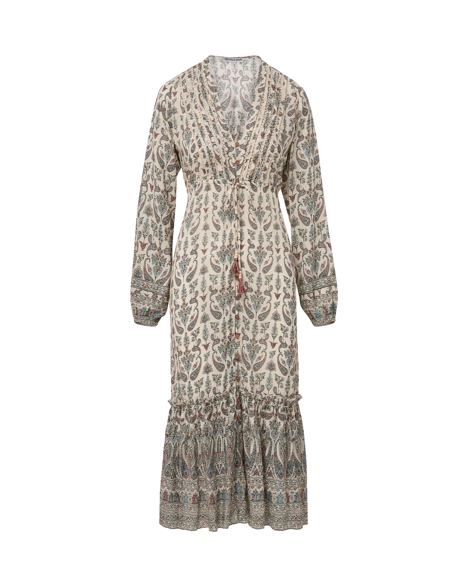 Veronica Beard Vani Paisley Midi Dress - Ecru Multi