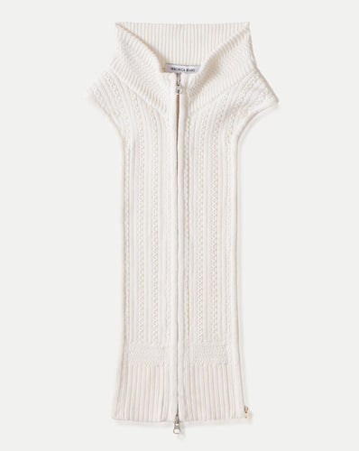 Veronica Beard Coupe Wool Dickey - Dove White