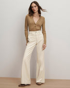Veronica Beard Rouni Merino Wool Pullover - Dark Khaki