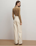 Veronica Beard Rouni Merino Wool Pullover - Dark Khaki