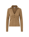 Veronica Beard Rouni Merino Wool Pullover Dark Khaki