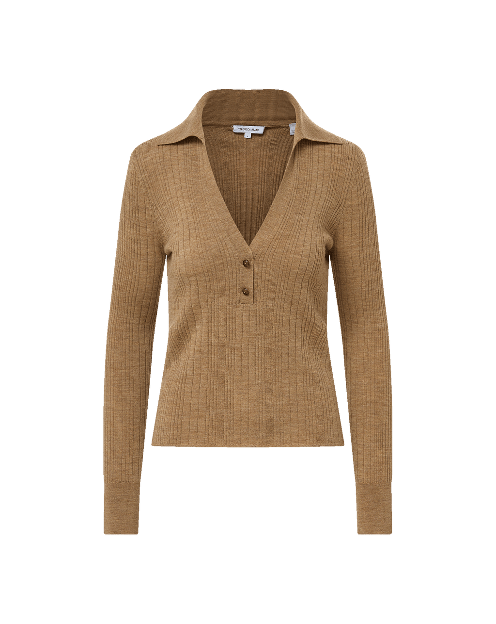 Veronica Beard Rouni Merino Wool Pullover Dark Khaki
