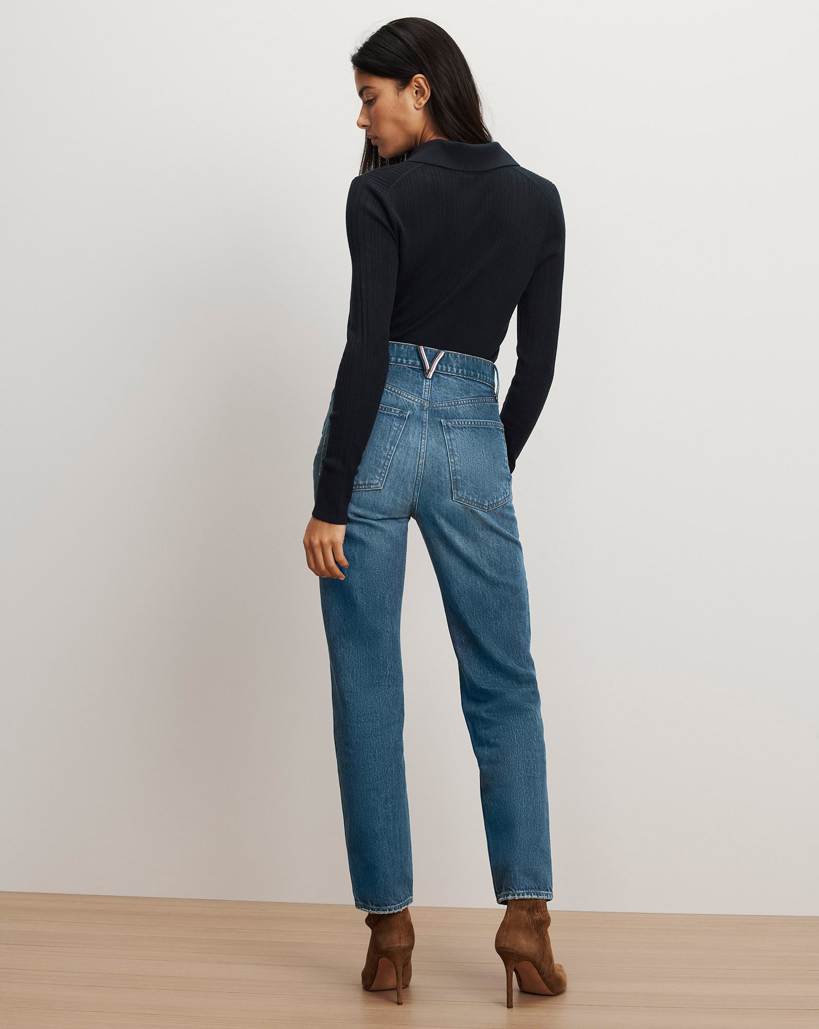 Veronica Beard Rouni Merino Wool Pullover - Navy